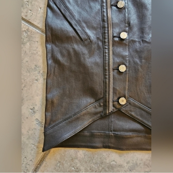 Revolve Black Leather Mini Skirt - Picture 5 of 9